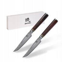 Steikų peilių rinkinys Shiori Damascus 12 cm, 2 vnt., 10Cr15Co