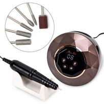 Nagų freza MOLLYNAILS M23 68W ruda su antgaliais