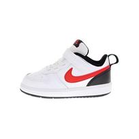 Nike Court Borough 2 Low top Skateboard Shoes Black White Red Baby BQ5453-110 23.5 black