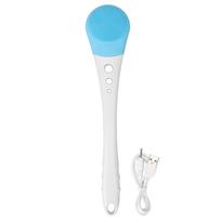 Electric Body Bath Brush Multifunctional Waterproof Shower Brush with   Handle for Body Cleansing Exfoliation white