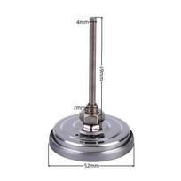 BBQ  For Grill Smoker Oven Bimetallic Temperature Gauge 0-500C Kitchen Tool gray
