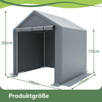 Daugiafunkcinis sodo namelis, tamsiai pilkas, dviračių garažas, sodo namelis, įrankių palapinė, sandėliavimo palapinė 190x170x200 cm pilka spalva