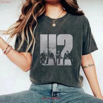 U2 Roko Grupės Marškinėliai Vintažinio Retro Stiliaus Achtung Baby An27933 Vintažiniai Laisvalaikio Vyrams Šiek tiek Tamprūs Streetwear Unisex 3XL gray