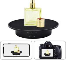 Rotating Display Stand 360 Electronic Turntable Display Spinner Stand with 7.87inch/17.6lbs Load Mirror Cover and USB