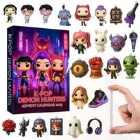 In stock Christmas K-pop Demon Hunting 24pc Advent Calendar Surprise Blind Box K pop Dolls Halloween Boxes Figure Gifts Kid Toys one size purple
