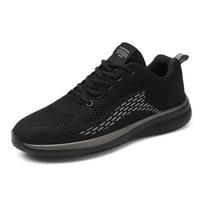 Men Running Sneakers Summer 2026 Men Sport Shoes Lightweight Classical Mesh Breathable Casual Shoes Male Fashi Tenis Masculino 39 juoda