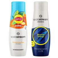 2x SodaStream Lipton Ice Tea Peach Zero Sugar-Free Syrup + Energy Drink
