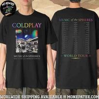 Coldplay Concert Tee Music Of The Spheres In Denver CO On June 10 2026 At E.Fiel L black