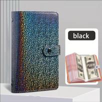 Soft Leather Binder Budget Planner Cash Envelope Binder With Budget Envelopes A6 Binder Pockets Cash Envelope Wallet Budgeting (black,A6) juoda