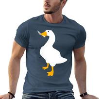 Untitled Goose Game Goose With Knife Tshirt Thanksgiving Day Tee Top S black