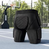 Goalkeeper Protection Shorts Rugby Compression Impact Padded Undershorts Ergonomic M black