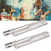 4 Pcs Gas Grill Burner 304 Stainless Steel High Strength Heat Resistant BBQ Grill Burner Tubes gray