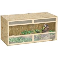 Reptile Terrarium Vivarium Habitat w/ Transparent Sliding Doors, Breathable Mesh, for Lizards, Horned Frogs, Snakes and Chameleons, 100 x 47 x 47cm 100 x 47 x 47 cm