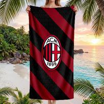AC Milan paplūdimio rankšluostis Minkštas mikropluošto vasaros rankšluostis Greitai džiūstantis sugeriantis rankšluostis paplūdimiui, baseinui, kelionėms 70cmx140cm(27x55inch)