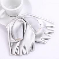 Women Clothing Accessories PU Leather Pole Dance Half Finger Fingerless Gloves Half Palm sidabras