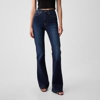 Jeansy GAP 70S Flare High Rise Dk Holzer Jeans Dark Wash - Dydis W31 (406751-00 Kelnės)