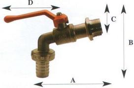 Color_Tap Sodo čiaupas TDM Brass, 3/4"