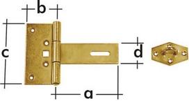 Domax Durų skląstis Domax 613201/871101, geltona, 150 mm x 100 mm