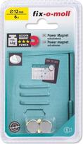 Fix-O-Moll Magnetai - lipnieji diskai Fix-O-Moll, 12 mm, 6 vnt.