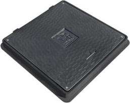 Gm_Plasta Kvadratinis kanalizacijos liukas, 650x650 mm A15 juodas