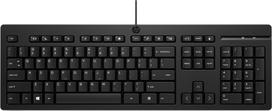 HP 125 G2 USB Wired Keyboard, Sanitizable, Copilot Key - Black - US ENG / AY2Y7AA#ABB