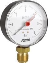 Icma Manometras ICMA 1/2", 80 mm, 6 BAR