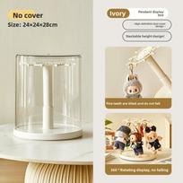 Rotating Blind Box Display Stand, Hanging Storage, Bubble Mart Figurine Dust Cover, Desktop Doll and Ornament Rack Uncovered dramblio kaulas
