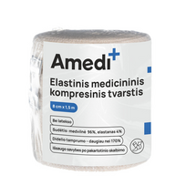 AMEDIPLUS, elastinis tvarstis 8cmx1,5m