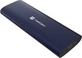 Natec External SSD enclosure RHINO M.2 NVME USB-C 3.2 steel navy