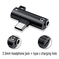 2 in 1 Type-C to 3.5mm Jack Adapter USB Type-C to 3.5mm Jack Splitter for Huawei/Xiaomi/OPPO juoda