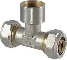 Tdm_Brass Užveržiamas trišakis 1055, 1/2" x 18 mm, vidinis sriegis