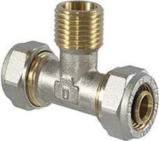 Tdm_Brass Užveržiamas trišakis 1060, 1/2" x 18 mm, išorinis sriegis