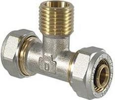 Tdm_Brass Užveržiamas trišakis 1060, 1/2" x 20 mm, išorinis sriegis