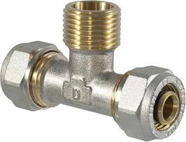 Tdm_Brass Užveržiamas trišakis 1060, 3/4" x 26 mm, išorinis sriegis