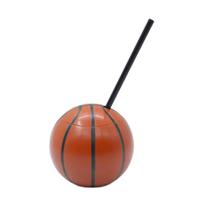 450 ml plastikinis puodelis su šiaudeliu, futbolo, krepšinio tema, krepšinio buteliukas su dangteliu ir šiaudeliu, daugkartinis, sandarus, vakarėlio reikmenims brown