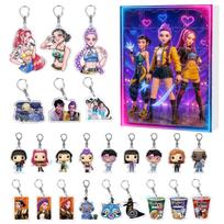 K-Pop Demon Hunters Surprise Box HUNTR/X Mysterious Box Halloween Keychain Gift for Kids Festival Countdown Calendar blue