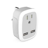 Multifunctional US to European/UK/IT/for CH Travel Plug Adapter with 2 USB 3 in 1