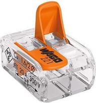Wago Laidų jungė Wago 221-412/100 2X0.02-4 mm2, 450 V, 100 vnt.