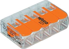 Wago Laidų jungė Wago 221-415/25, 5 x 0,2-4 mm², 450 V, 25 vnt.