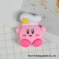Hot Cute Kirby Star Resin Accessories: Phone Case, Hair Clip, Shoe Buckle, Cup, Clothing Decoration pink