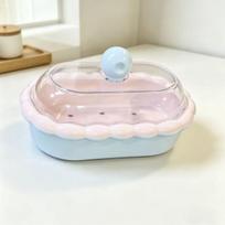 Dopamine 2026 Soap Dish with Lid: Stylish Draining Holder for Bathroom Sink gray
