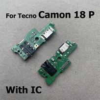 Tecno Camon 18 USB įkrovimo stotelės prievadas Lizdas Jungtis Įkrovimo plokštės lankstus kabelis Camon 18 18i 18T P Premier 18P 18 Premier With IC gray