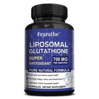 Liposominio glutationo kapsulės 700 mg porcijoje, fosfolipidų kompleksas, 120 vegetariškų kapsulių, maisto papildas 120 Capsules
