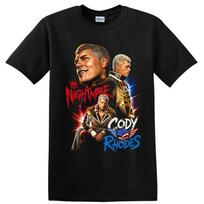 Cody Rhodes Wrestling T Shirt Patriotic Wrestler Portrait Graphic Collectible S black