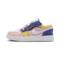 Air Jordan 1 Low ALT SE PS Daugiaspalvės Drobės Vaikų Sportbačiai Balti Prancūziškai Mėlyni Topazo Aukso FD2655-100 35 beige