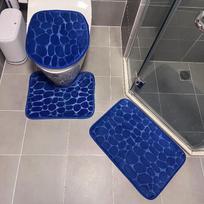 Įspaustas akmenukų koralinis vilnos vonios kilimėlis – Vienspalvis 40*50 cm U-shape vyno raudonos spalvos