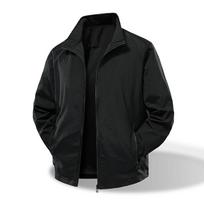 Spring Autumn Polo-neck Solid Color Waterproof Jacket Male Loose Casual Fashion Zipper Coat Cardigan Top Men M juoda