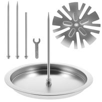 Al Pastor Skewer Stainless Steel Vertical Skewer with Tray Roasted Chicken Fork 2 in 1 Vertical Spit Stand Barbecue Grill Skewer sidabras