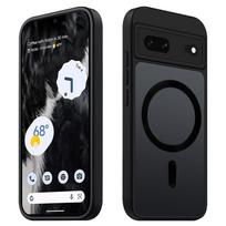 Skirta magnetiniam belaidžio įkrovimo dėklui Google Pixel 7 Pro 7A Google7 Pro Google7A 5G Smūgiams atsparus matinis galinis dangtelis Coque Google Pixel 7 black