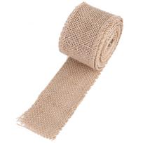 Burlap Roll Decorative Jute Hessian Fabric For Making Christmas Party Ornaments (width: 5cm) beige